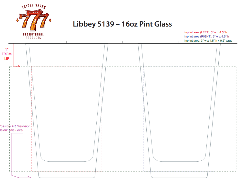 5139 | 16 oz Mixing Pint Glass