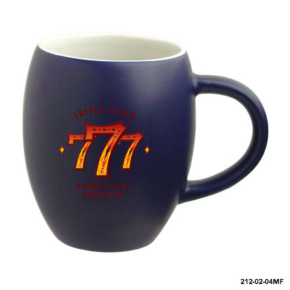 F212-0200MF 16 Oz. New York Barrel Mug White IN Cobalt out