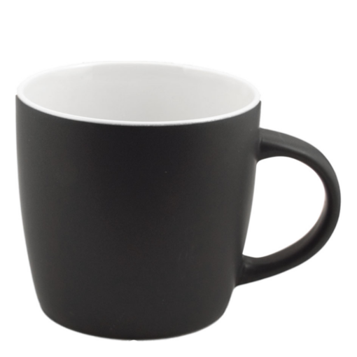 WP1859S 12 oz Cafe Mug Glossy in Black Matte Out