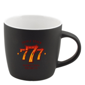 WP1859S 12 oz Cafe Mug Glossy in Black Matte Out