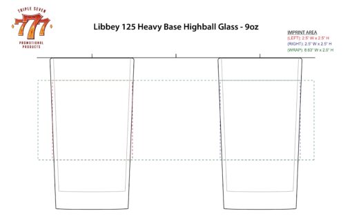 125 | 9 oz Heavy Base Highball Glass - Image 3