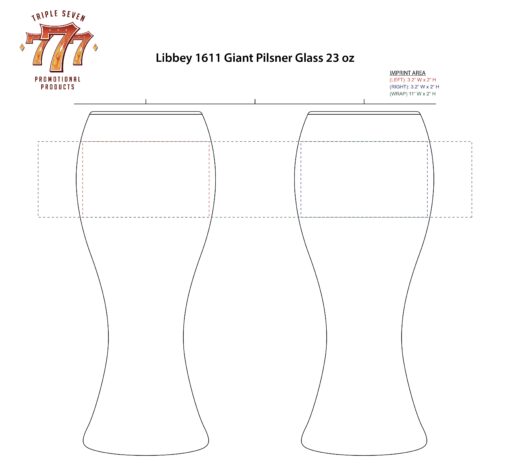 1611 | 23 oz Giant Pilsner Glass - Image 3