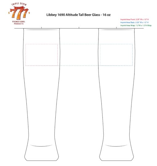 1690 | 16 oz Altitude Tall Beer Glass - Image 3