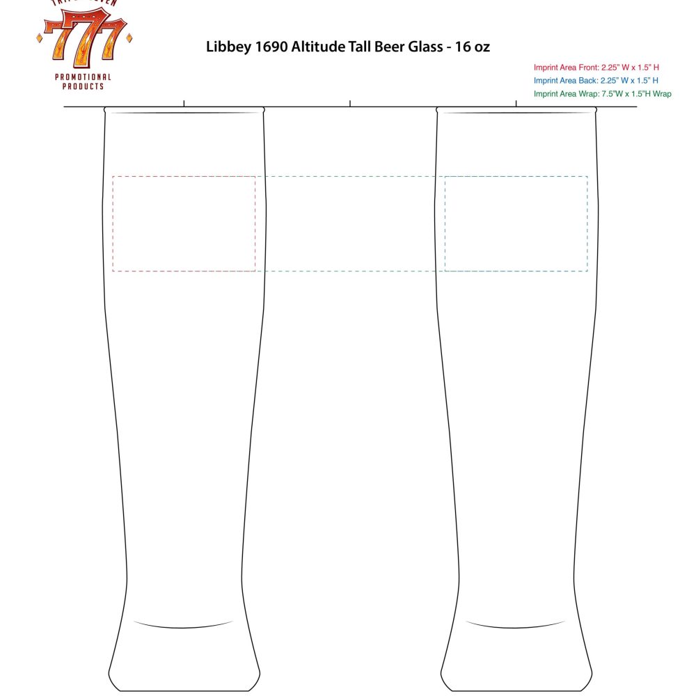 1690 | 16 oz Altitude Tall Beer Glass