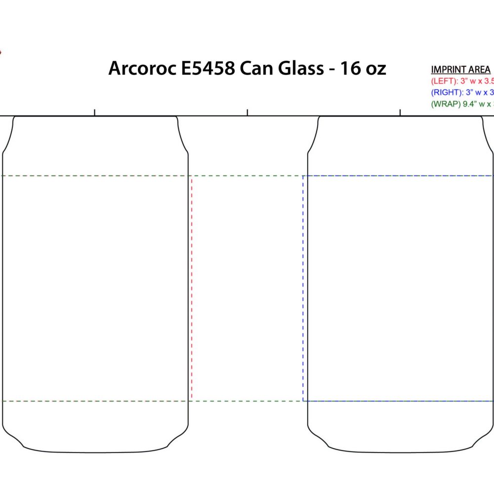 Arcoroc E5458 | 16 oz Can Glass