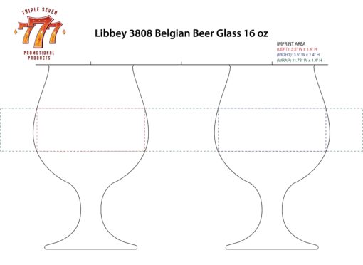 3808 | 16 oz Belgian Beer Glass - Image 3