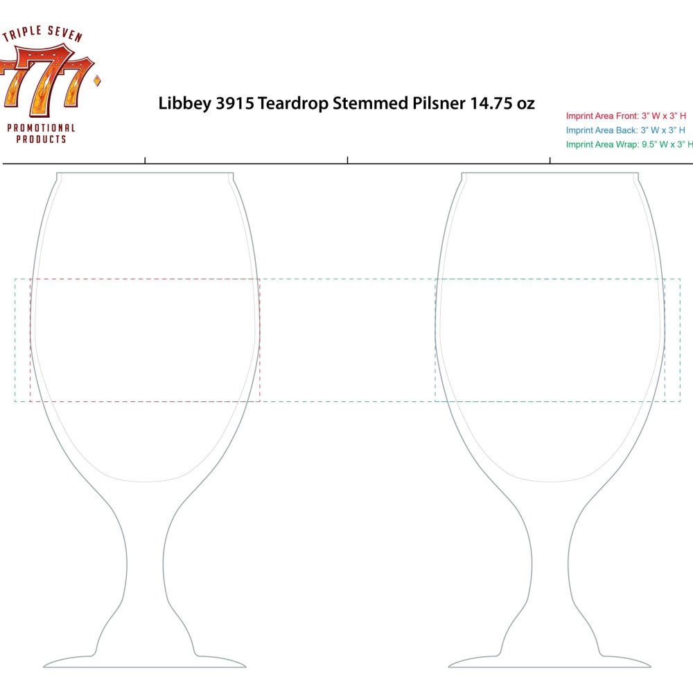 3915 | 14.75 oz Teardrop Stemmed Pilsner Glass