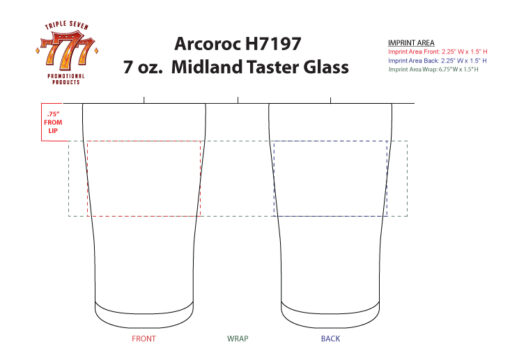 Arcoroc H7197 7oz Midland Taster Glass - Image 3