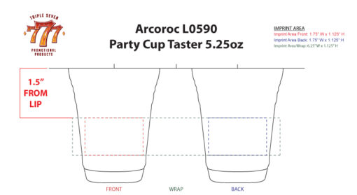 arcoroc l0590 party cup taster 5.25oz - Image 3