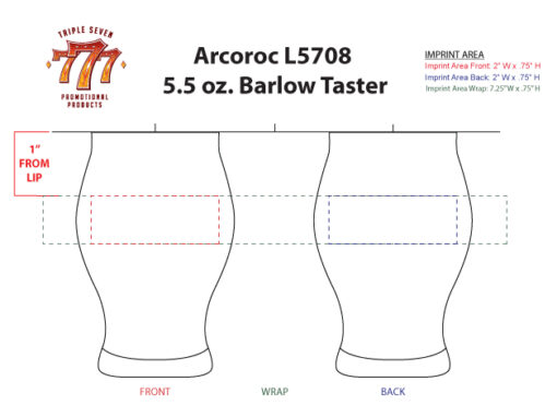 Arcoroc L5708 5.5oz Barlow Taster - Image 3