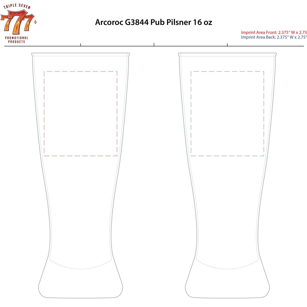 Arcoroc G3844 | 16 oz Pub Pilsner