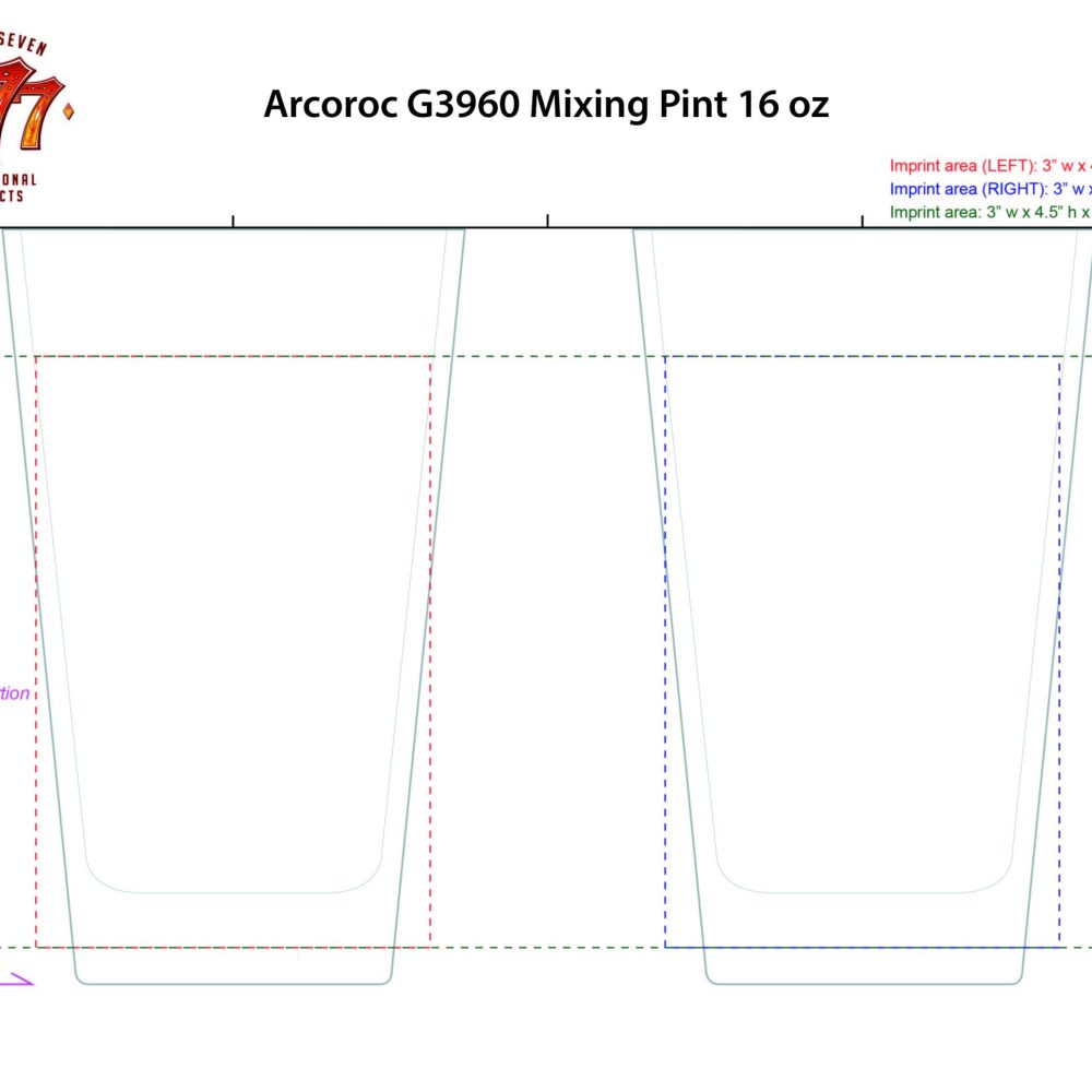 Arcoroc G3960 | 16 oz Mixing Pint Glass