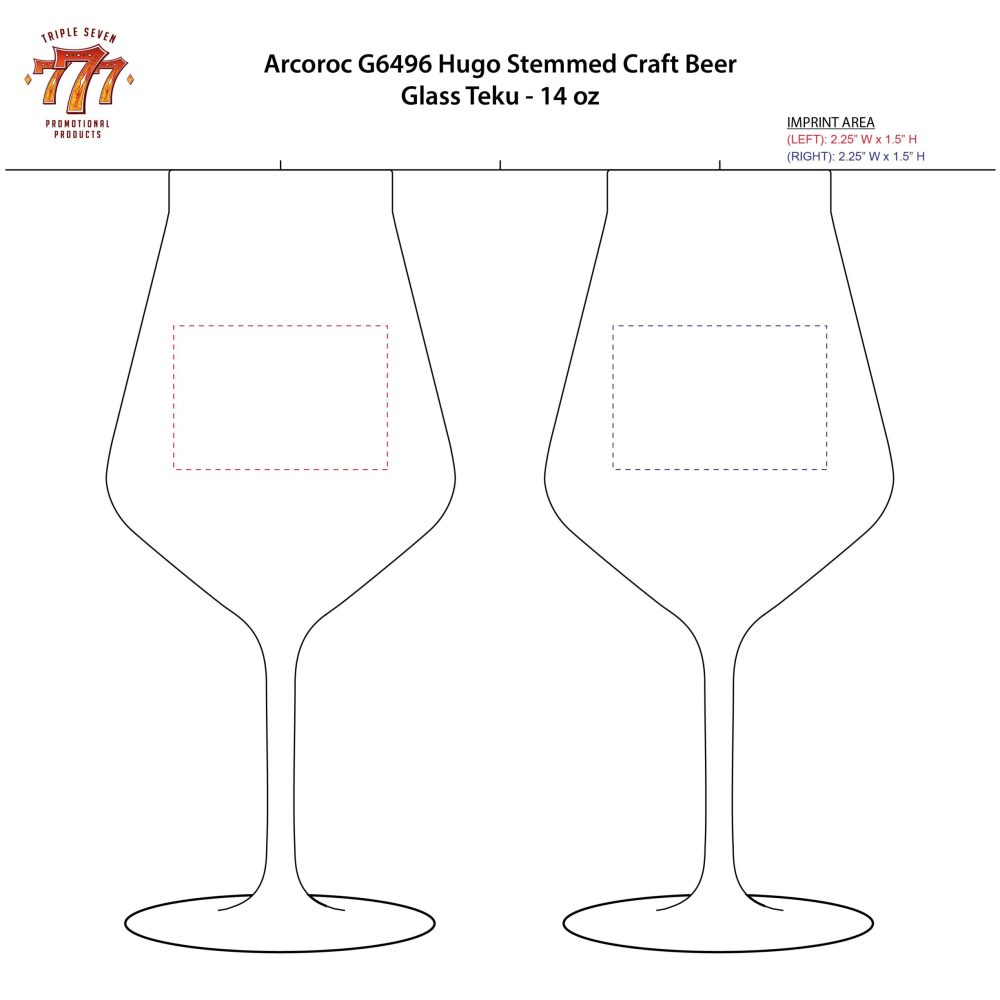 Arcoroc G6496 | 14 oz Hugo Stemmed Craft Beer Glass Teku