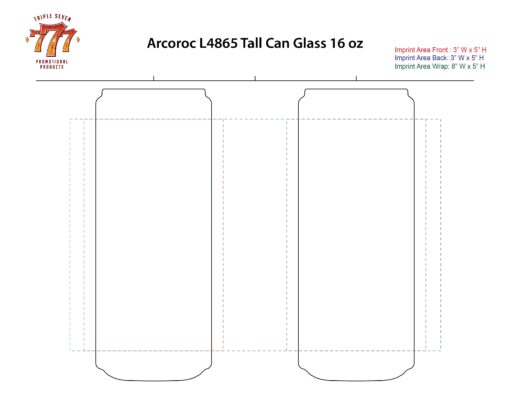 Arcoroc L4865 | 16 oz Tall Can Glass - Image 3