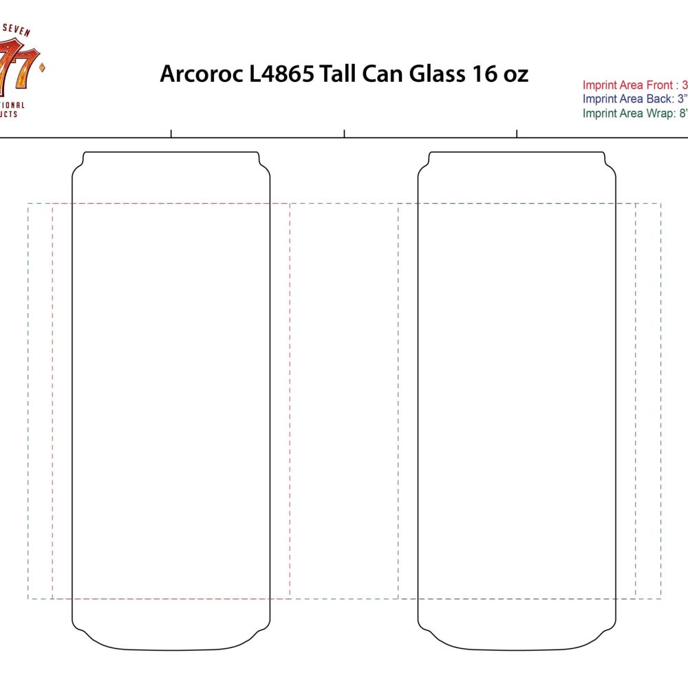 Arcoroc L4865 | 16 oz Tall Can Glass