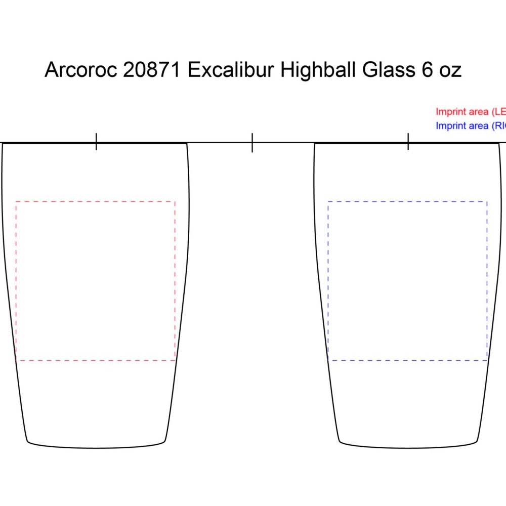 Arcoroc 20871 | 6 oz Excalibur Highball Glass
