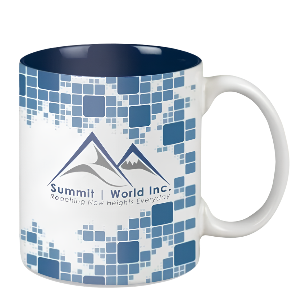 11 Oz. Cobalt Blue Two Tone Glossy Mug
