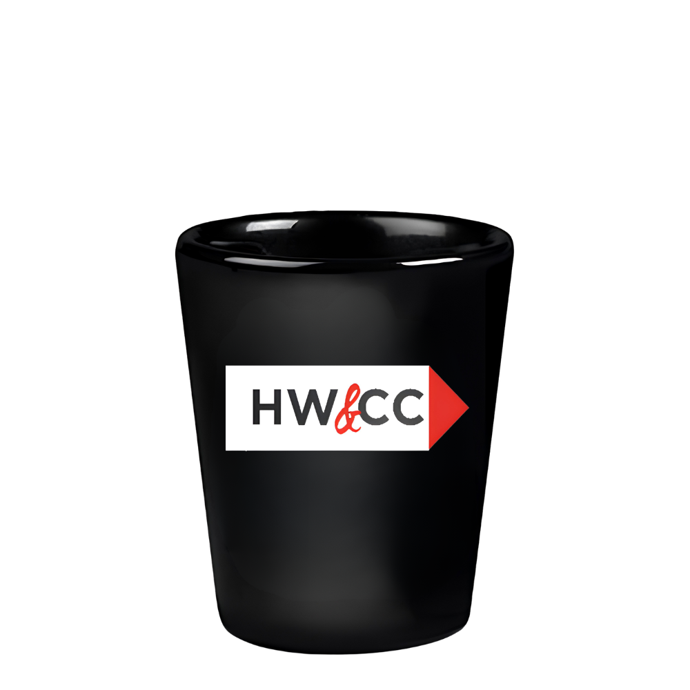 2 Oz. Black Ceramic Shot Glass