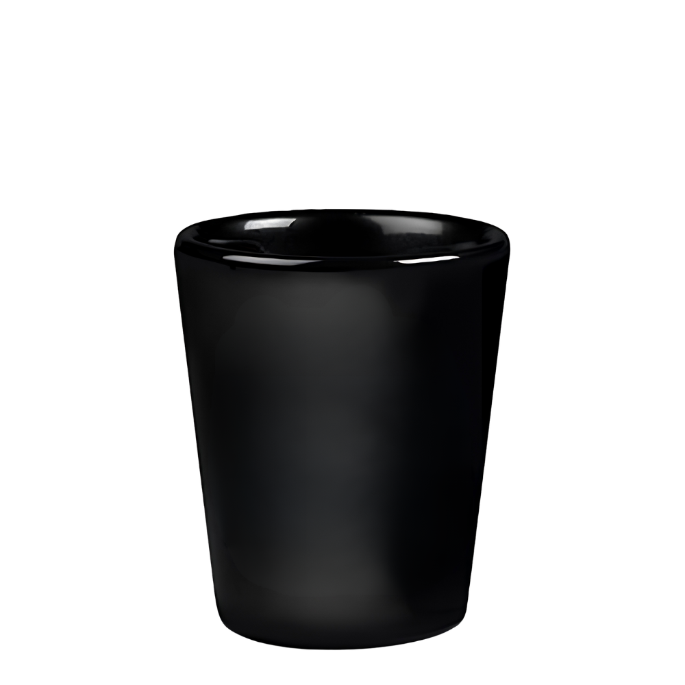2 Oz. Black Ceramic Shot Glass