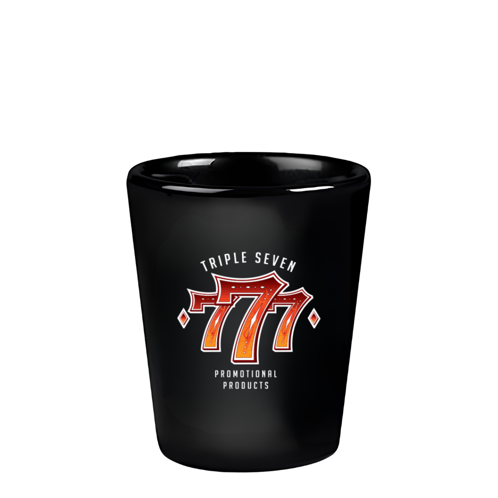 2 Oz. Black Ceramic Shot Glass