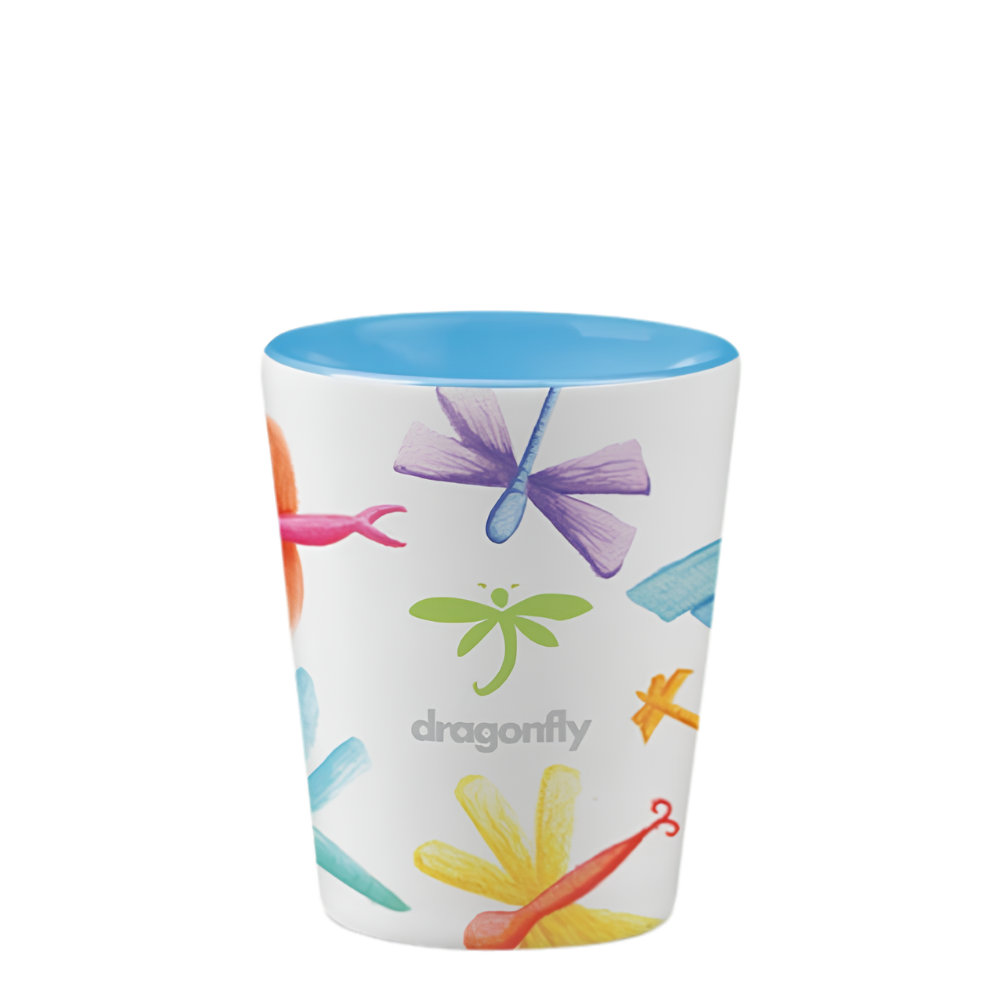 2 Oz. Two Tone Ceramic Shot Glass