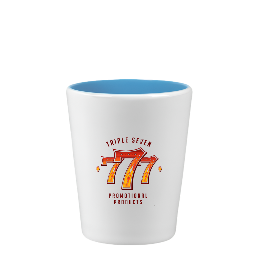 2 Oz. Two Tone Ceramic Shot Glass