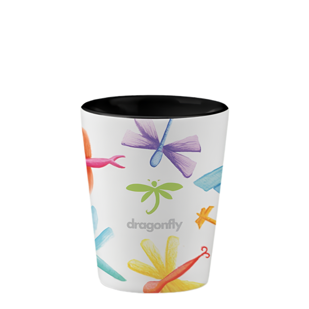 2 Oz. Two Tone Ceramic Shot Glass