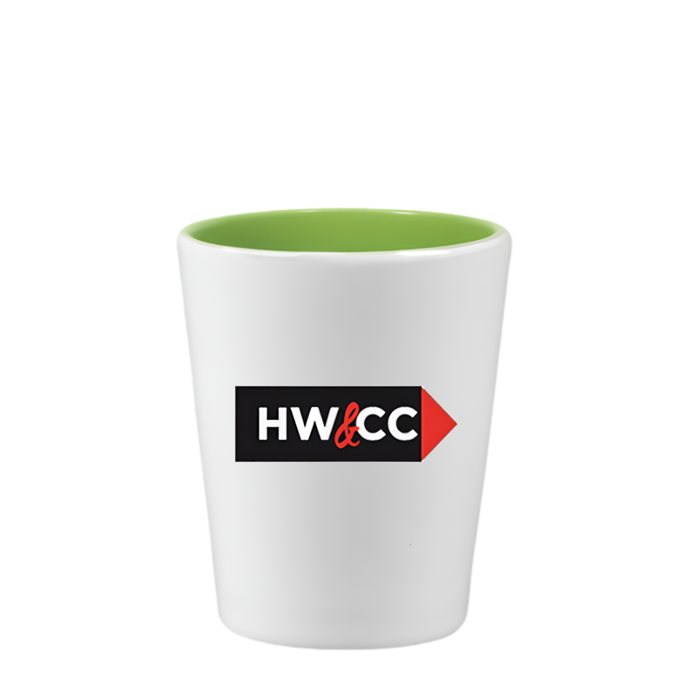 2 Oz. Two Tone Ceramic Shot Glass