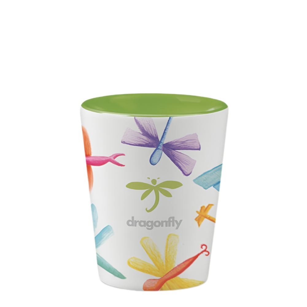 2 Oz. Two Tone Ceramic Shot Glass