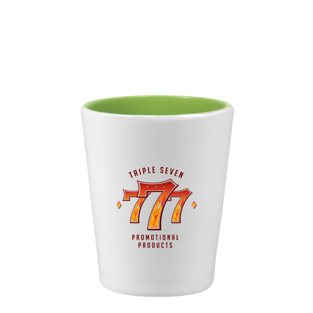 2 Oz. Two Tone Ceramic Shot Glass