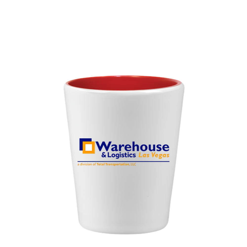 2 Oz. Two Tone Ceramic Shot Glass