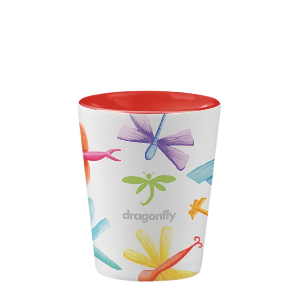 2 Oz. Two Tone Ceramic Shot Glass