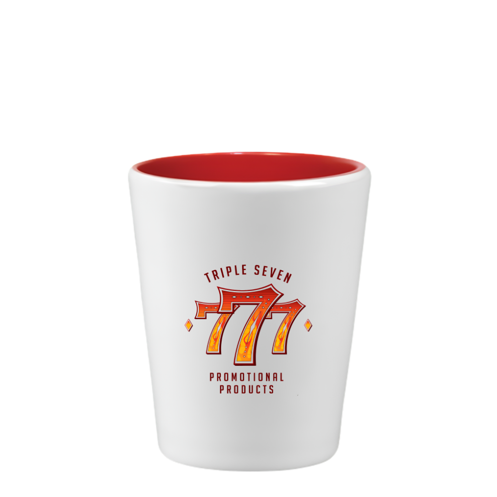 2 Oz. Two Tone Ceramic Shot Glass