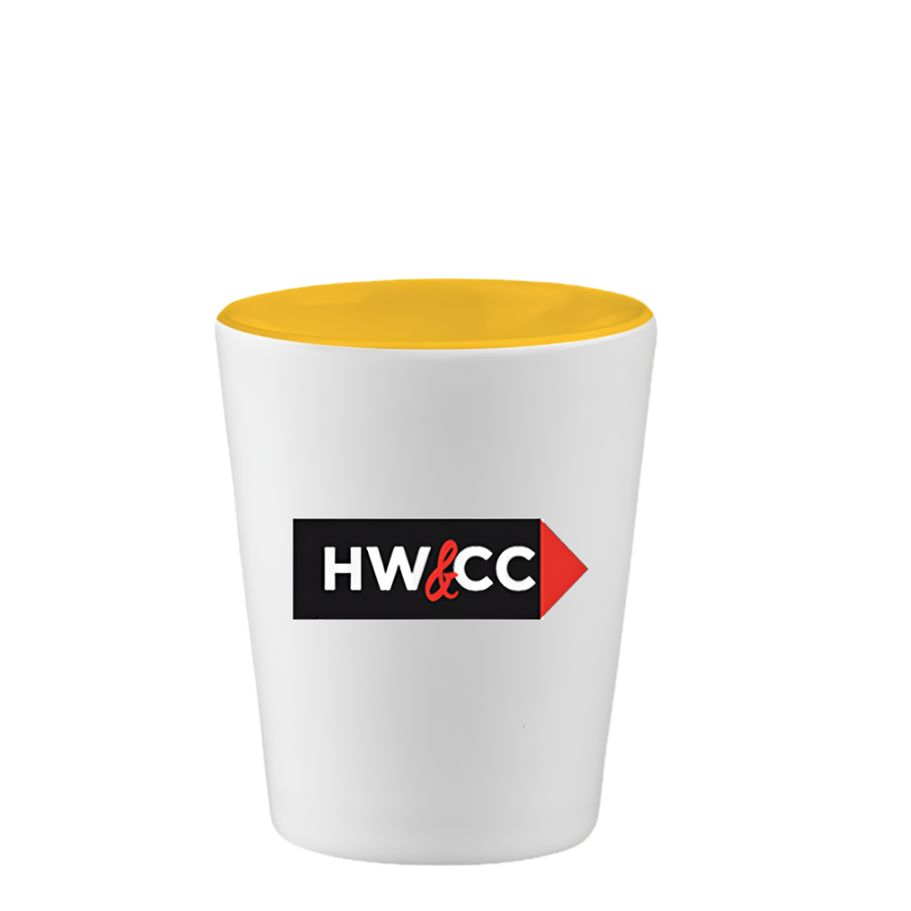 2 Oz. Two Tone Ceramic Shot Glass