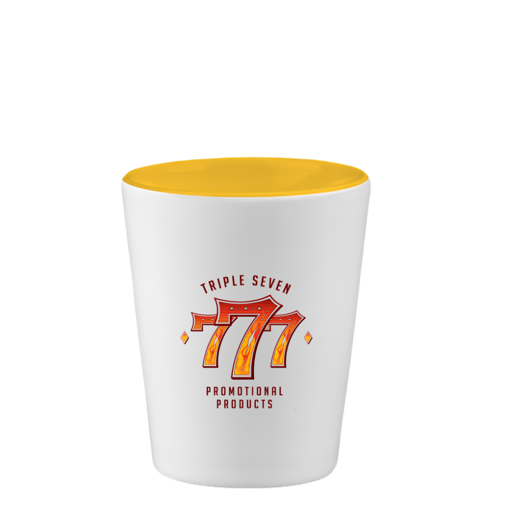 2 Oz. Two Tone Ceramic Shot Glass