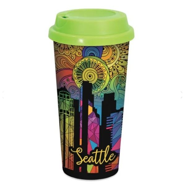 20 Oz. Polly Tumbler Lime Green Logo