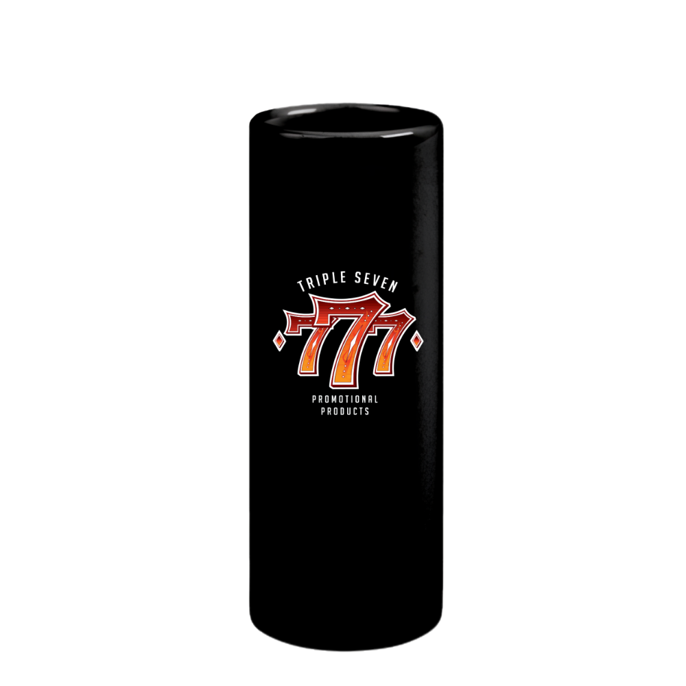 3 Oz. Black Ceramic Shooter Glass