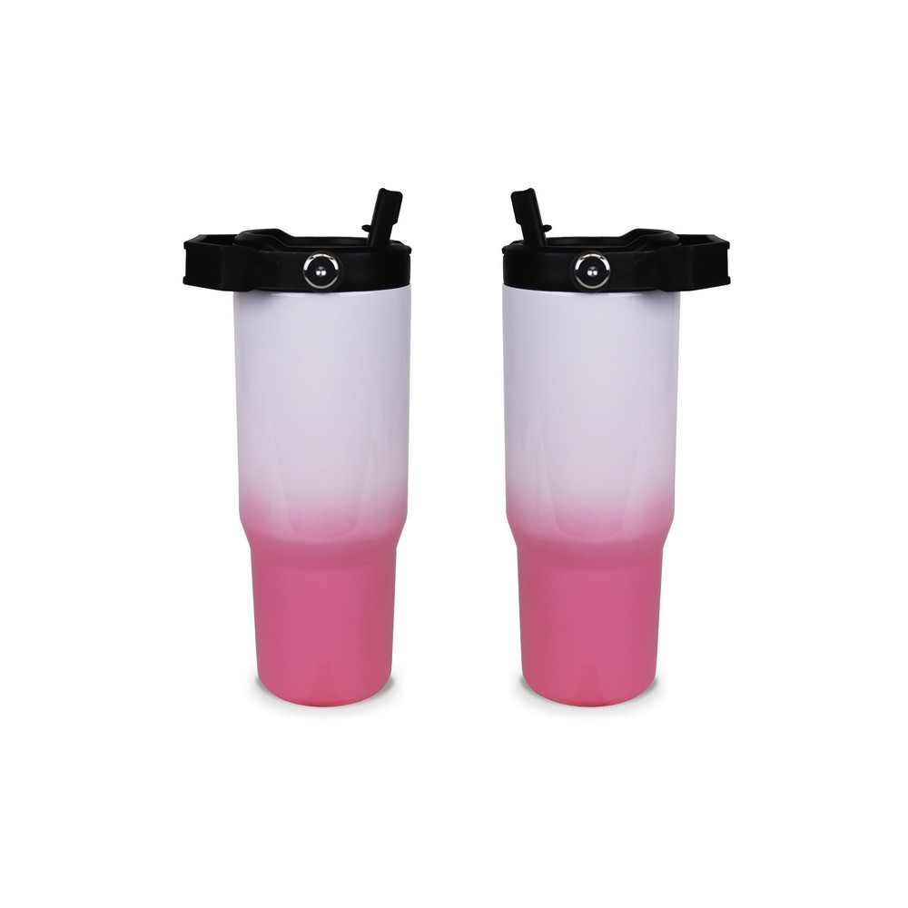 30 Oz. Ombre Summit Stainless Tumbler Pink-1