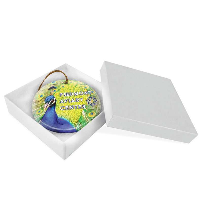 Round OrnamentSuncatcher WHITE LOGO